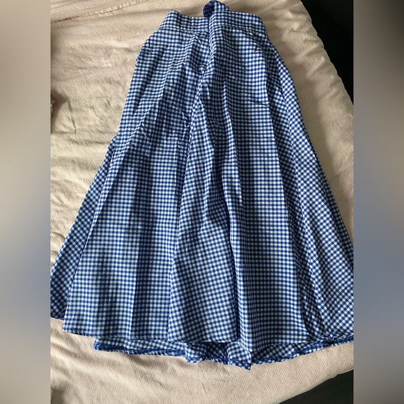 Cotton A Line Skirt with a belt-  size L - Picture 2 of 4